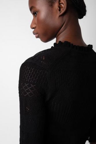 Robe longue crochet noir ZADIG & VOLTAIRE | Marine