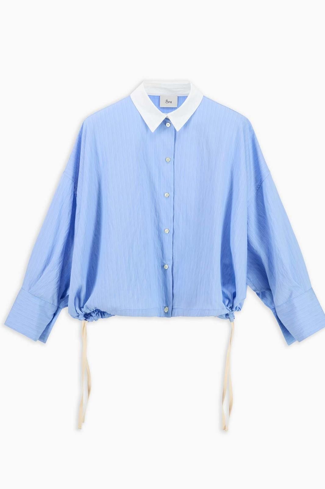 8PM chemise Bleu/blanc