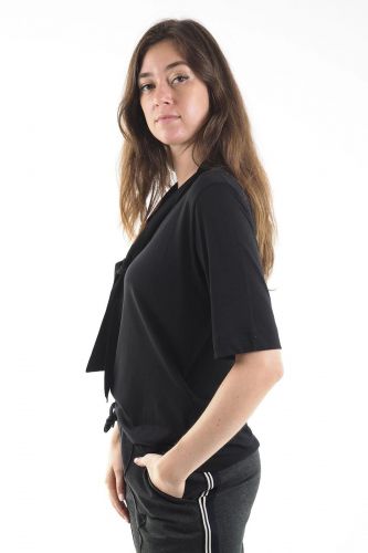 Blouse noire noeud 1970 | MARINE Auvelais