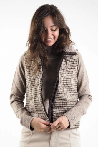 Gilet à motif pied-de-poule SEVENTY | MARINE Auvelais