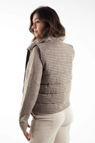 Gilet à motif pied-de-poule SEVENTY | MARINE Auvelais