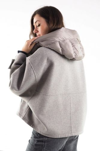 Manteau court à capuche amovible SEVENTY | MARINE Auvelais