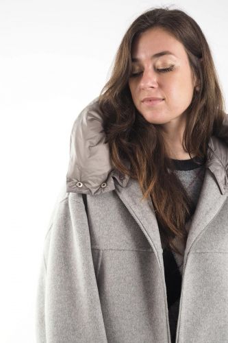 Manteau court à capuche amovible SEVENTY | MARINE Auvelais