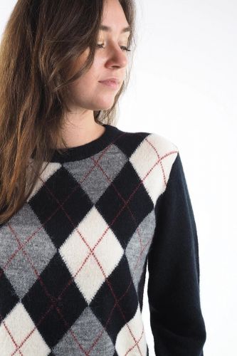 Pull à motif losanges SEVENTY | MARINE Auvelais