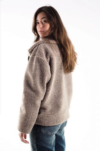 Veste en fausse fourrure bouclée SEVENTY | MARINE Auvelais