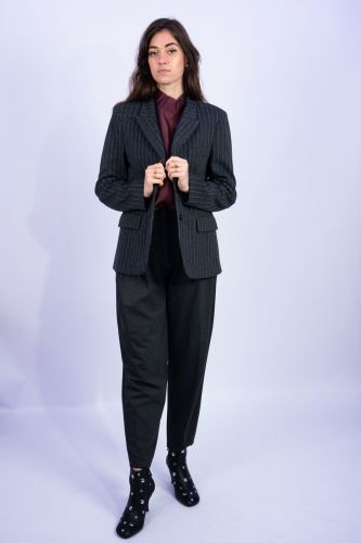 Blazer cintré à lignes gris clair 1970 SEVENTY | Marine