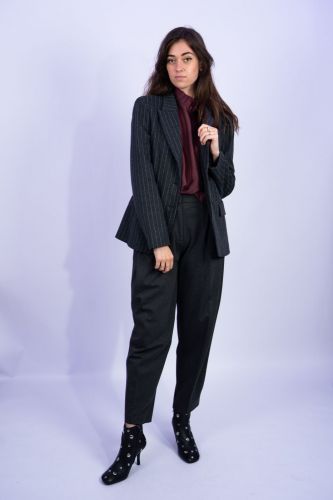 Blazer cintré à lignes gris clair 1970 SEVENTY | Marine