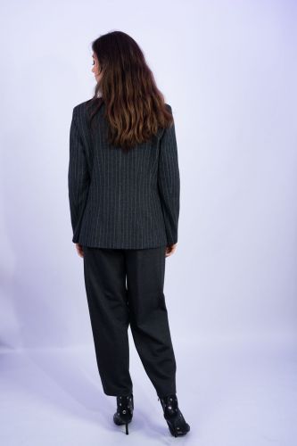 Blazer cintré à lignes gris clair 1970 SEVENTY | Marine