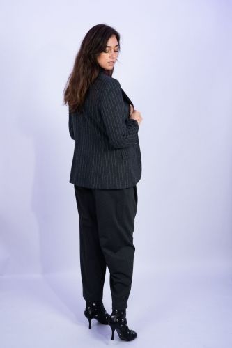 Blazer cintré à lignes gris clair 1970 SEVENTY | Marine