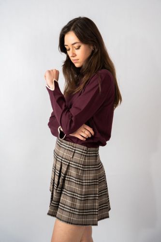 Pull col roulé bordeaux SEVENTY | Marine