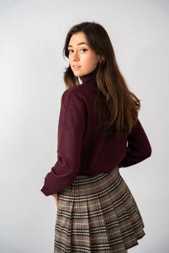 Pull col roulé bordeaux SEVENTY | Marine