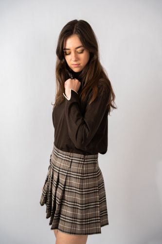 Pull col roulé marron 1970 SEVENTY | Marine