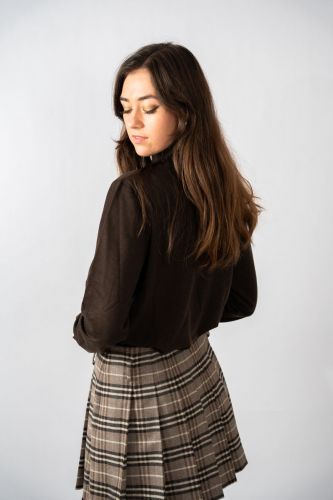 Pull col roulé marron 1970 SEVENTY | Marine