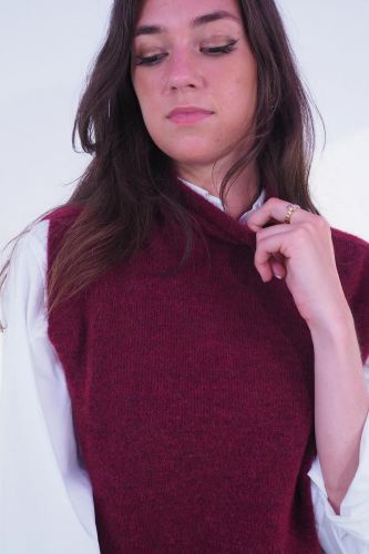 Débardeur sans manches framboise 1970 SEVENTY | Marine