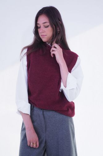 Débardeur sans manches framboise 1970 SEVENTY | Marine