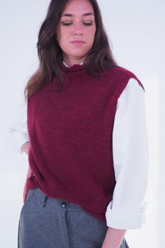 Débardeur sans manches framboise 1970 SEVENTY | Marine