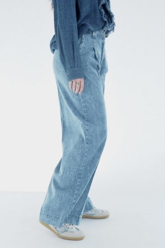 Jeans à pinces bleu 1970 SEVENTY | Marine