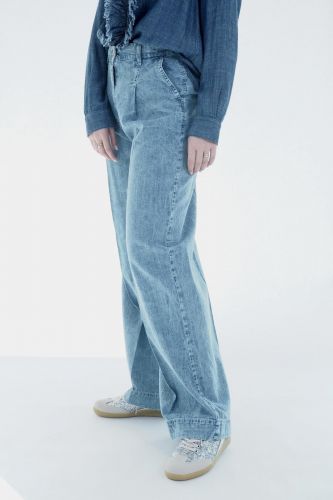 Jeans à pinces bleu 1970 SEVENTY | Marine