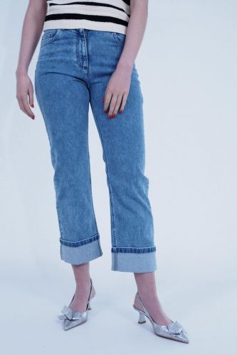Jeans avec revers 1970 SEVENTY | Marine