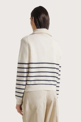 Pull à zip marinière 1970 SEVENTY | Marine