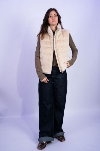 Teddy sans manches camel clair 1970 SEVENTY | Marine