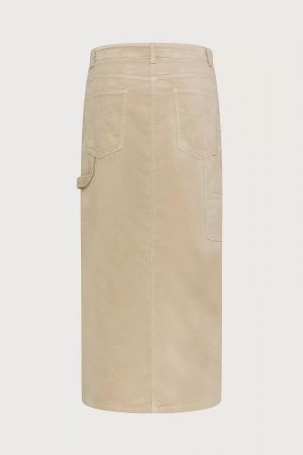 Jupe longue en velours beige 1970 SEVENTY | Marine