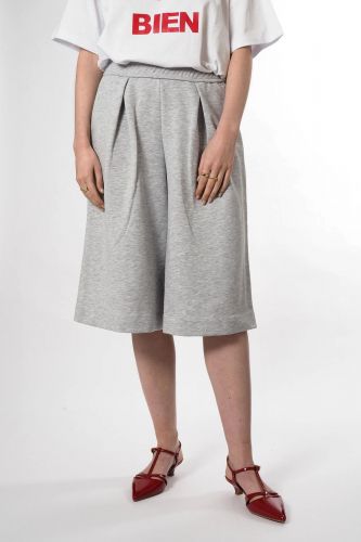 8PM bermuda Gris femmes (Bermuda jersey chiné gris - CAGLIARI bermusa chiné gris) - Marine | Much more than shoes