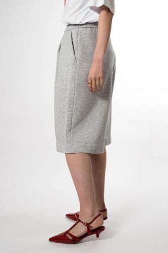 8PM bermuda Gris femmes (Bermuda jersey chiné gris - CAGLIARI bermusa chiné gris) - Marine | Much more than shoes