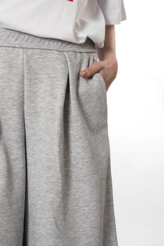 8PM bermuda Gris femmes (Bermuda jersey chiné gris - CAGLIARI bermusa chiné gris) - Marine | Much more than shoes