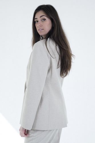 Blazer en toile de coton prince de Galles 8PM | Marine