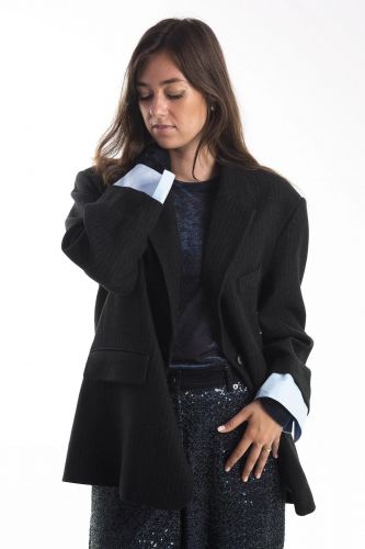 Blazer oversize noir 8PM | MARINE Auvelais