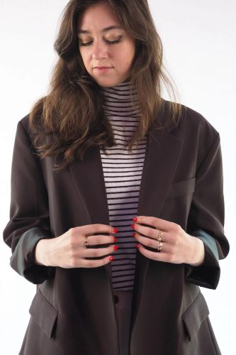 Blazer oversize marron 8PM | Marine