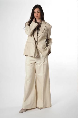 8PM blazer Beige femmes (Blazer oversize structure - DOHA-A blazer trame) - Marine | Much more than shoes