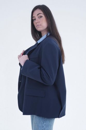 8PM blazer Bleu femmes (Blazer uni bleu - CONNAUGHT A oversized) - Marine | Much more than shoes