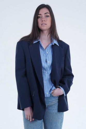 8PM blazer Bleu femmes (Blazer uni bleu - CONNAUGHT A oversized) - Marine | Much more than shoes