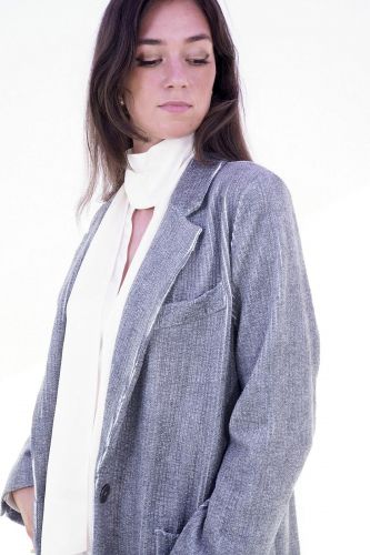 Blazer en velours gris texturé 8PM | Marine