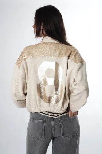 8PM sweat  Beige femmes (Blouson zippé 