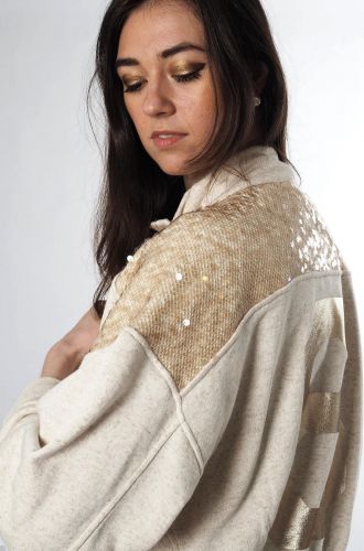 8PM sweat  Beige femmes (Blouson zippé 