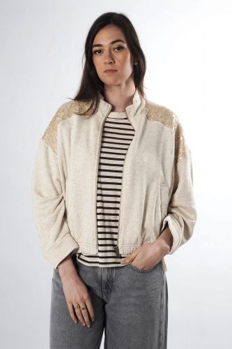 8PM sweat  Beige femmes (Blouson zippé 