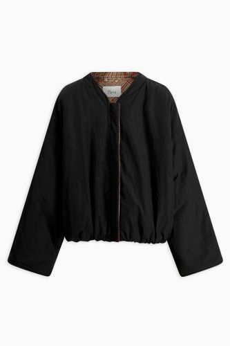 Veste bomber réversible à carreaux rouge 8PM | Marine