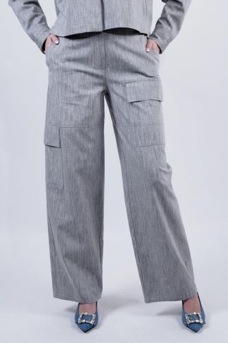 Pantalon cargo gris chiné 8PM | Marine