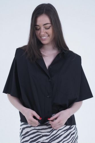 8PM chemise Noir femmes (Chemise courte - MANSOUR noir) - Marine | Much more than shoes