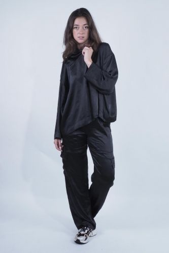 8PM sweat  Noir femmes (Hoodies satin - POTOMAC) - Marine | Much more than shoes