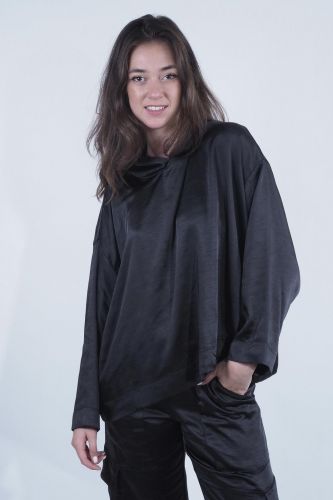 8PM sweat  Noir femmes (Hoodies satin - POTOMAC) - Marine | Much more than shoes