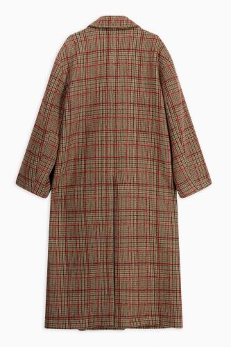 Manteau surdimensionné à carreaux en laine mélangée 8PM | Marine