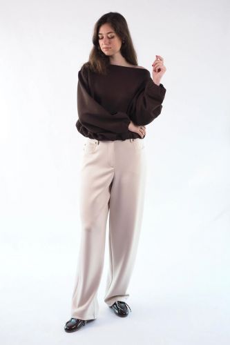 Pantalon néoprène cappuccino 8PM | Marine