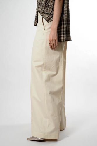 8PM pantalon Beige femmes (Pantalon palazzo beige - ISTANBUL pantalon beige) - Marine | Much more than shoes