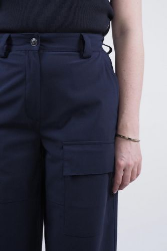 Pantalon cargo bleu 8PM | Marine