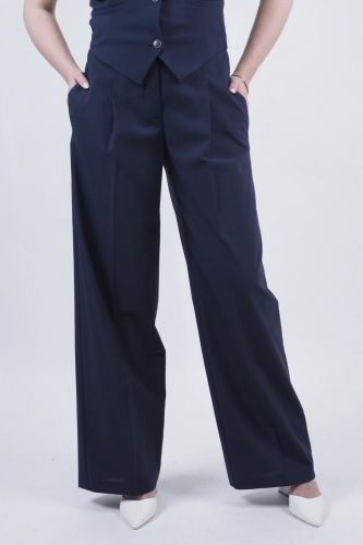 Pantalon à pinces bleu 8PM | Marine