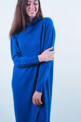 Robe en laine bleu vif 8PM | Marine